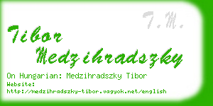 tibor medzihradszky business card